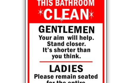 “Keep Bathroom Clean” Sign: A Small Reminder with a Big Impact